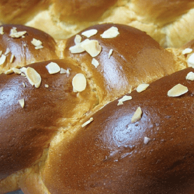Stuffed brioche-like Sweet Bread (aka "Tsoureki")