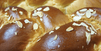 Stuffed brioche-like Sweet Bread (aka "Tsoureki")