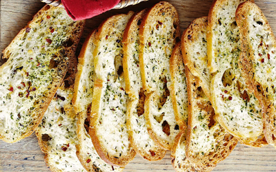 Traditional Italian Ciabatta with olive oil & oregano