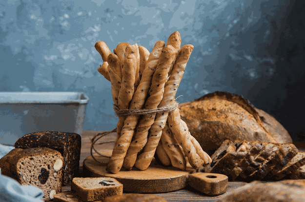 Multigrain Grissini with Wine — English