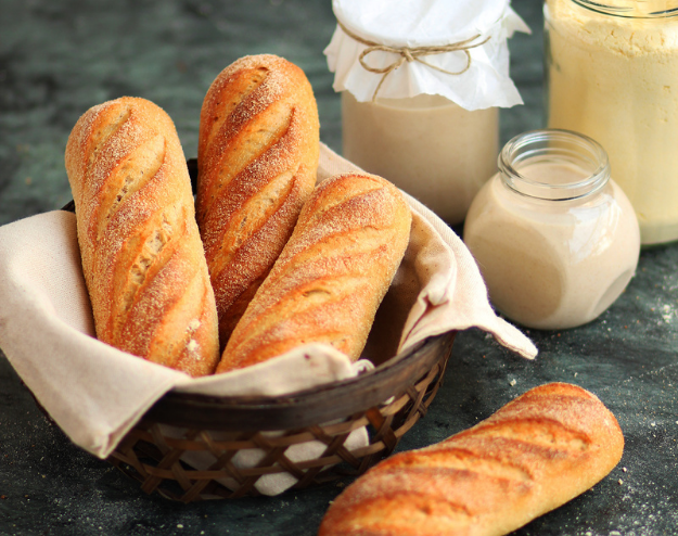 Bread with stone mill flour — English