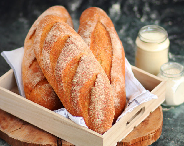 Country style bread with sourdough — English