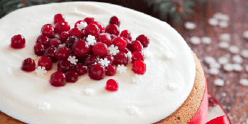 New Year’s Day Cake with fresh cream and caramelized almonds