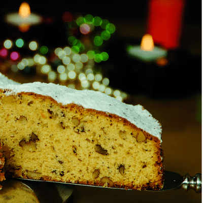 New Year's Day Cake with walnuts