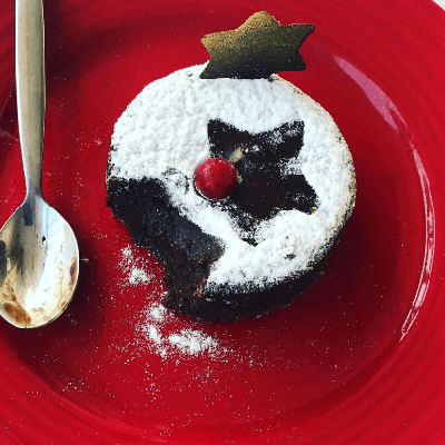 Soufflé with raspberry