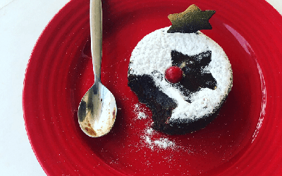 Soufflé with raspberry