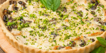 Mushrooms & spinach tart