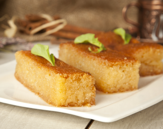 Orange traybake — English