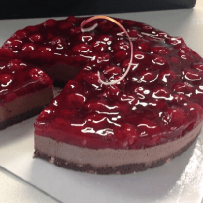 Chocolate & Red Cherry cheesecake