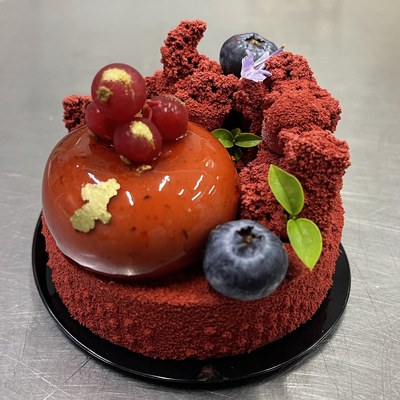 Red forest pastry tart