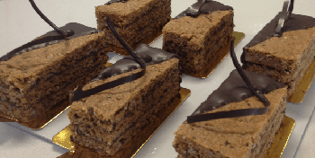 Cereal Bars with praline filling filling and chocolate coating